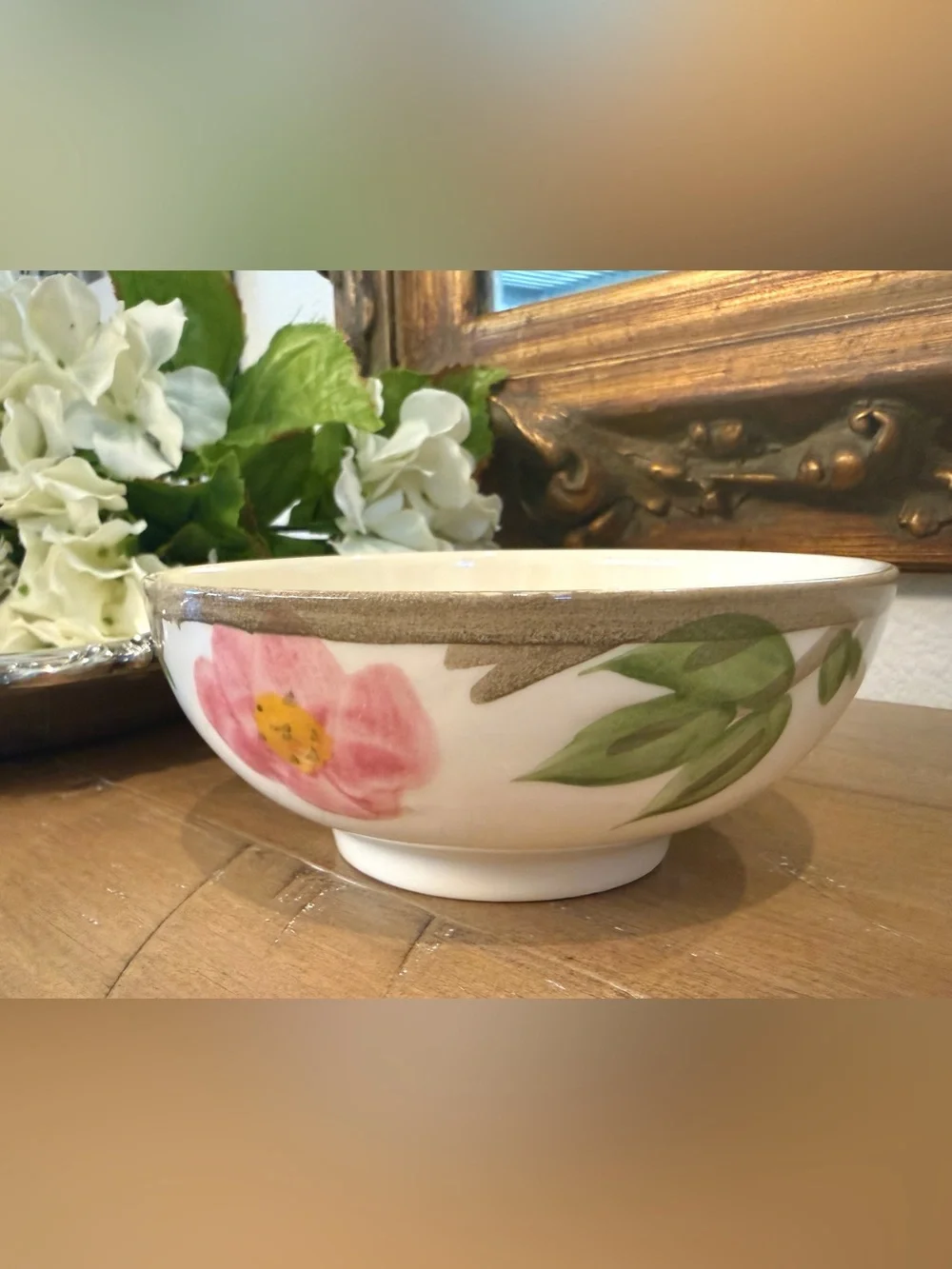 Vintage Franciscan Desert Rose Oatmeal Cereal Bowls Set of 3 England 5.5”
